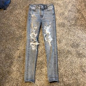 american eagle skinny ripped jeans